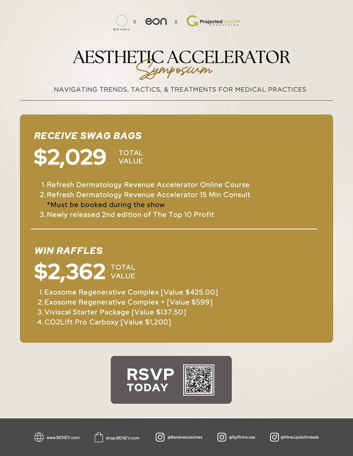 Aesthetic Accelerator Symposium event flyer details.