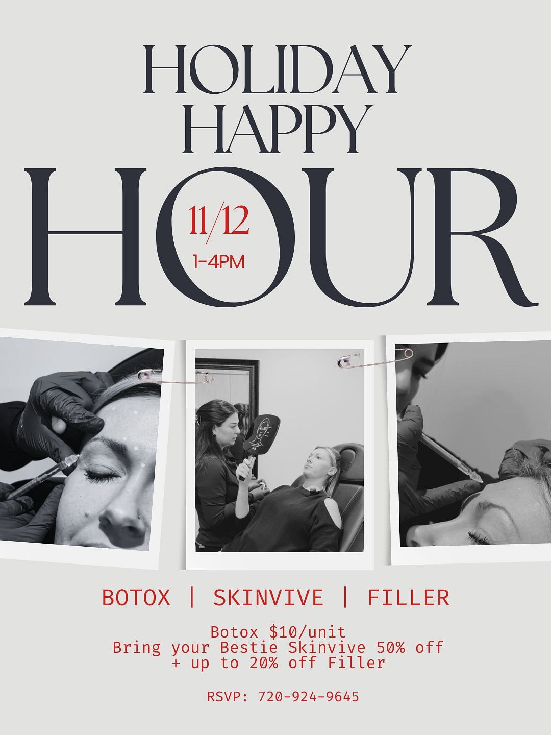 Holiday Botox and Skin Treatment Event Promotion